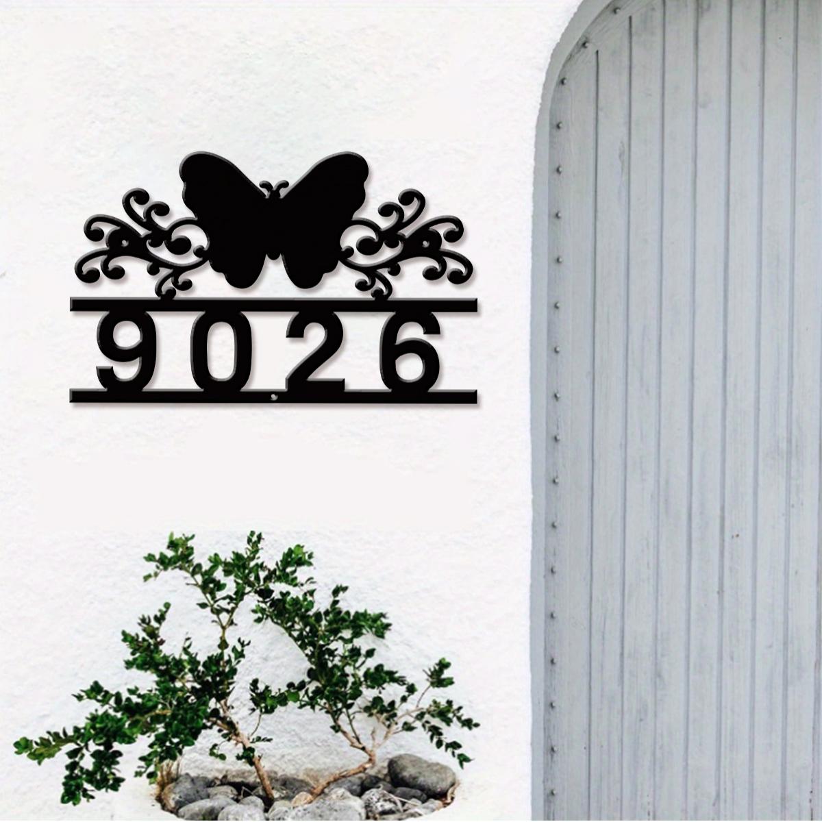 Home Office Windows - 1Pc Custom butterfly Metal Street Address