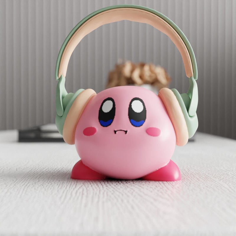 Home Office Jobs - MSKA Headphone Stand Kirby Cute Cartoon