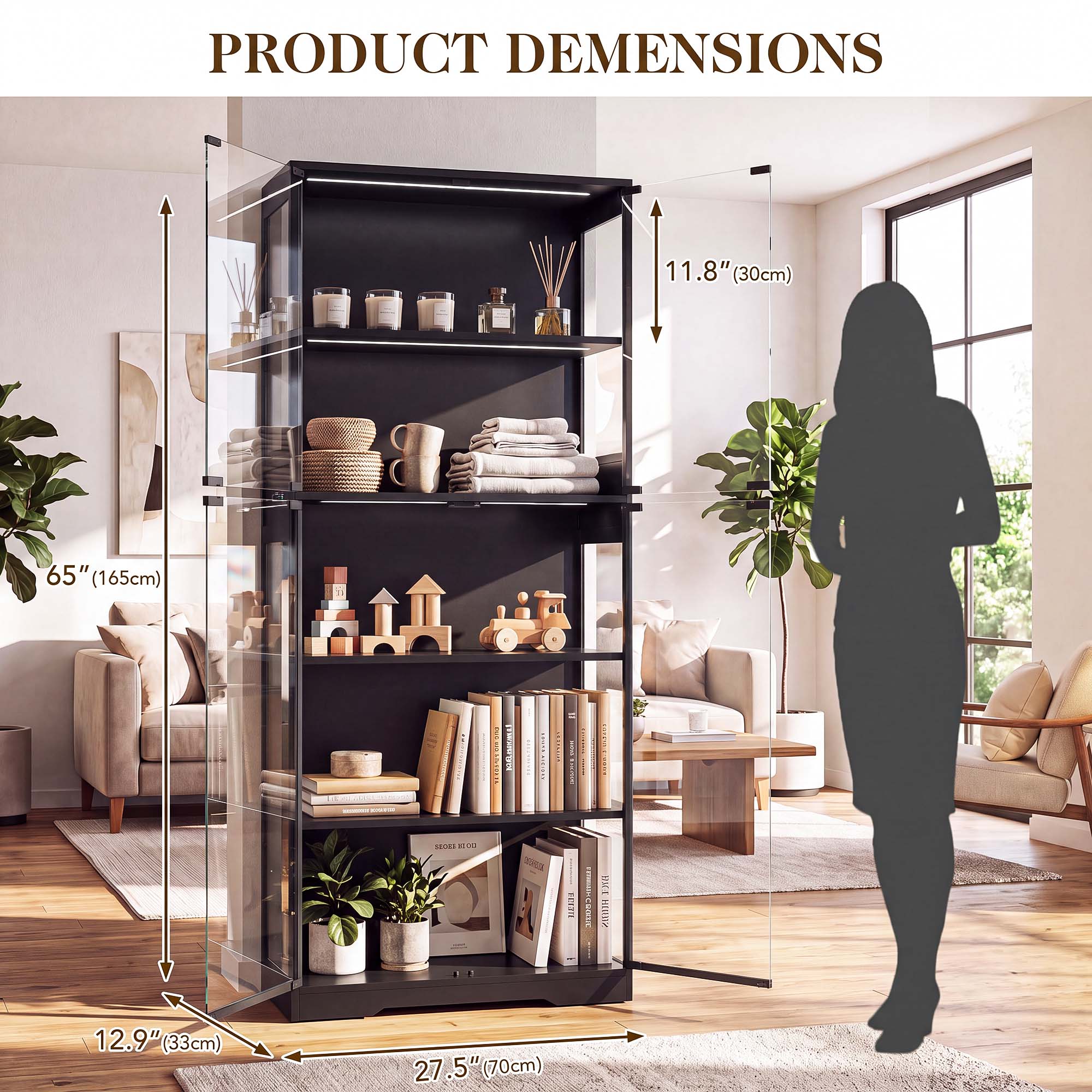 TCGBKAF 5‑Tier Display Cabinet - огляд і ціна Home Office Gadgets
