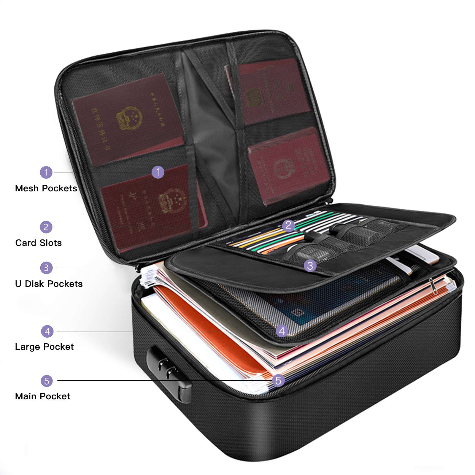 Fireproof Document Bag with Zi - огляд і ціна Home Office For Passport