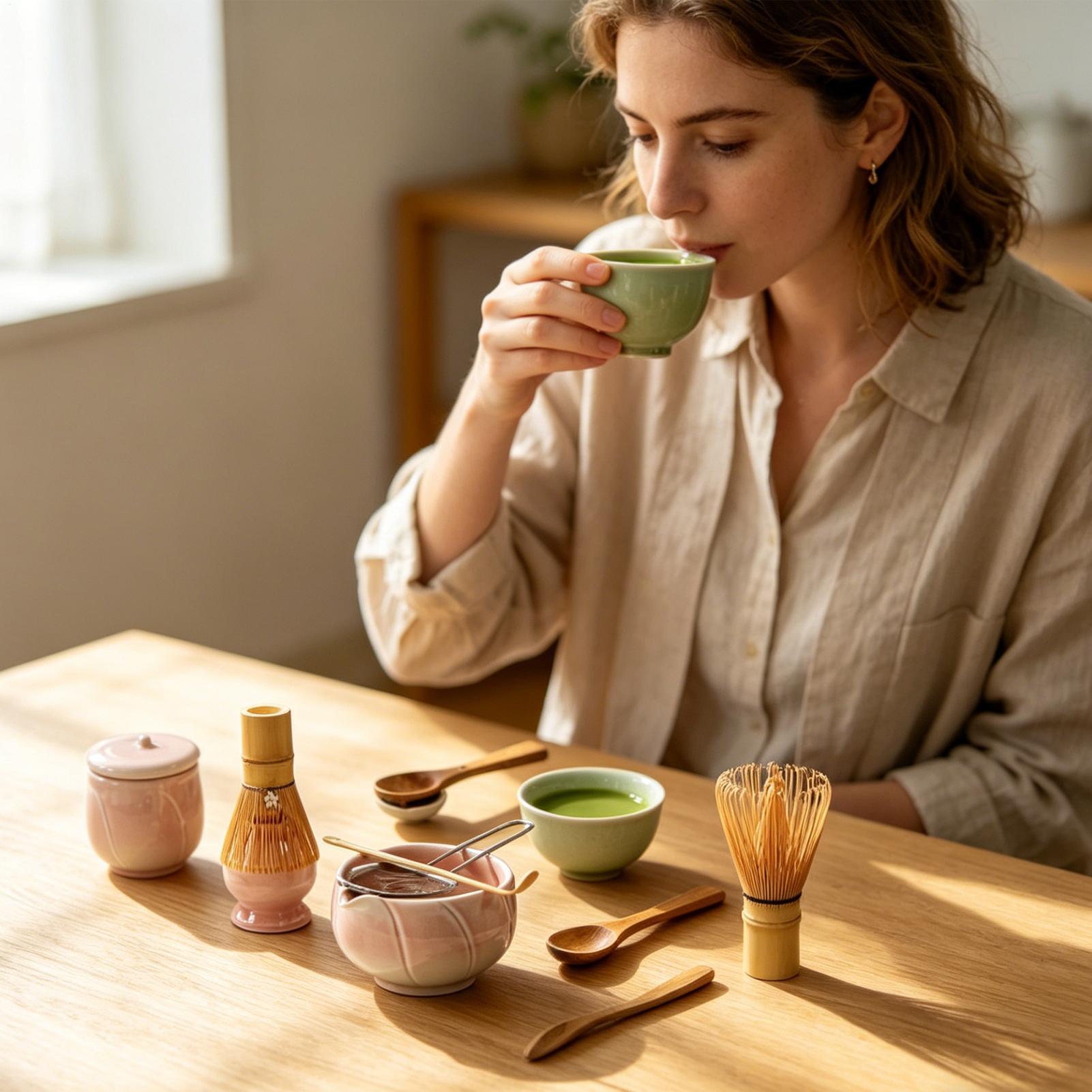 Tea Set with Whisk Scoop Ceram - огляд і ціна Home Office Gadgets