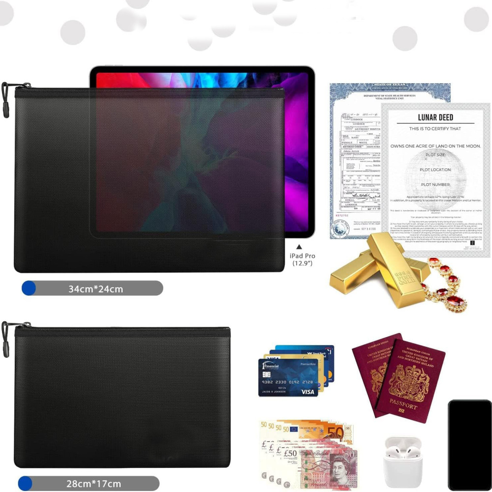 Fireproof Document Bag Waterpr - огляд і ціна Home Office For Passport